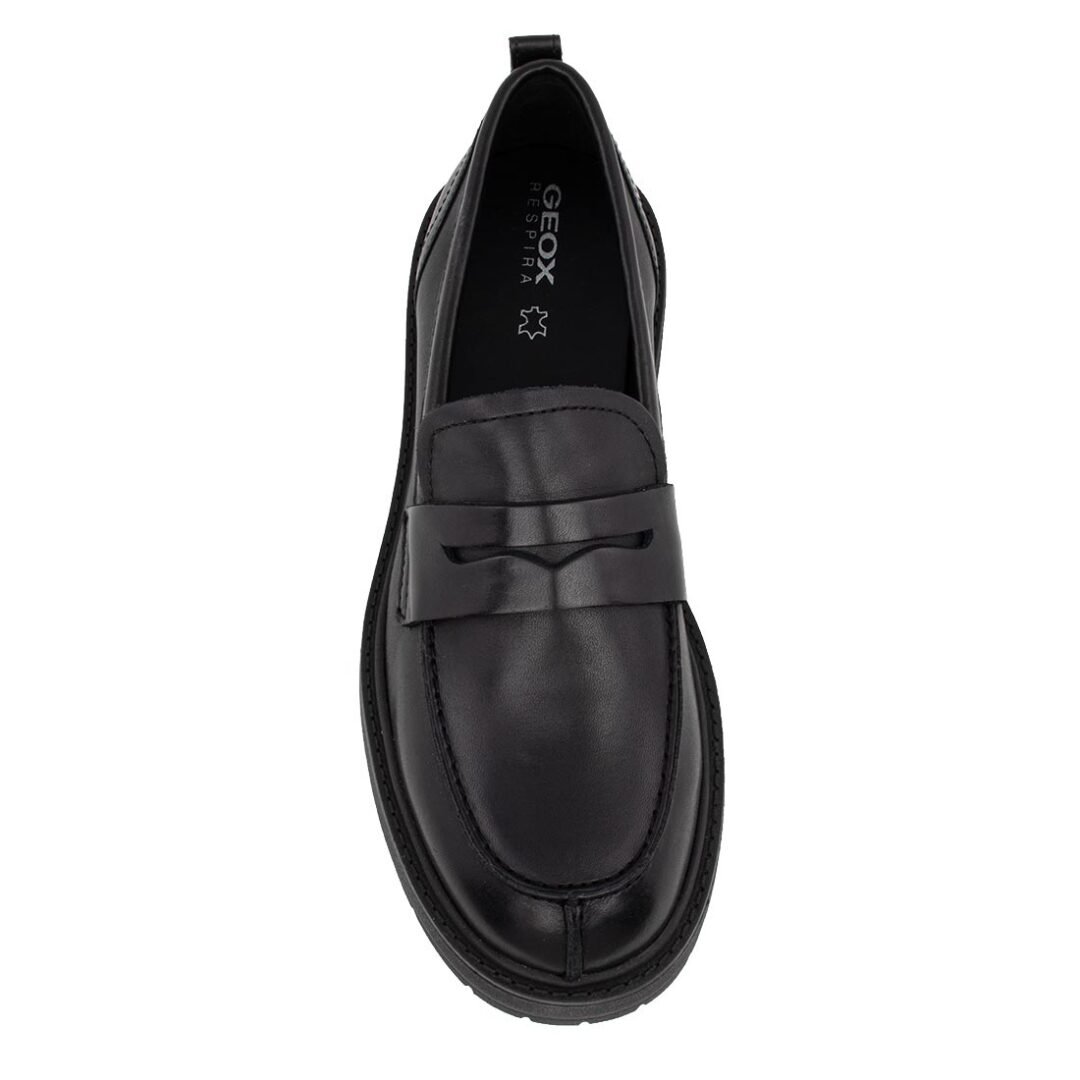 GEOX ΓΥΝΑΙΚΕΙΑ ΔΕΡΜΑΤΙΝΑ COMFORT LOAFERS D SPHERICA EC7 I BLACK - Image 5