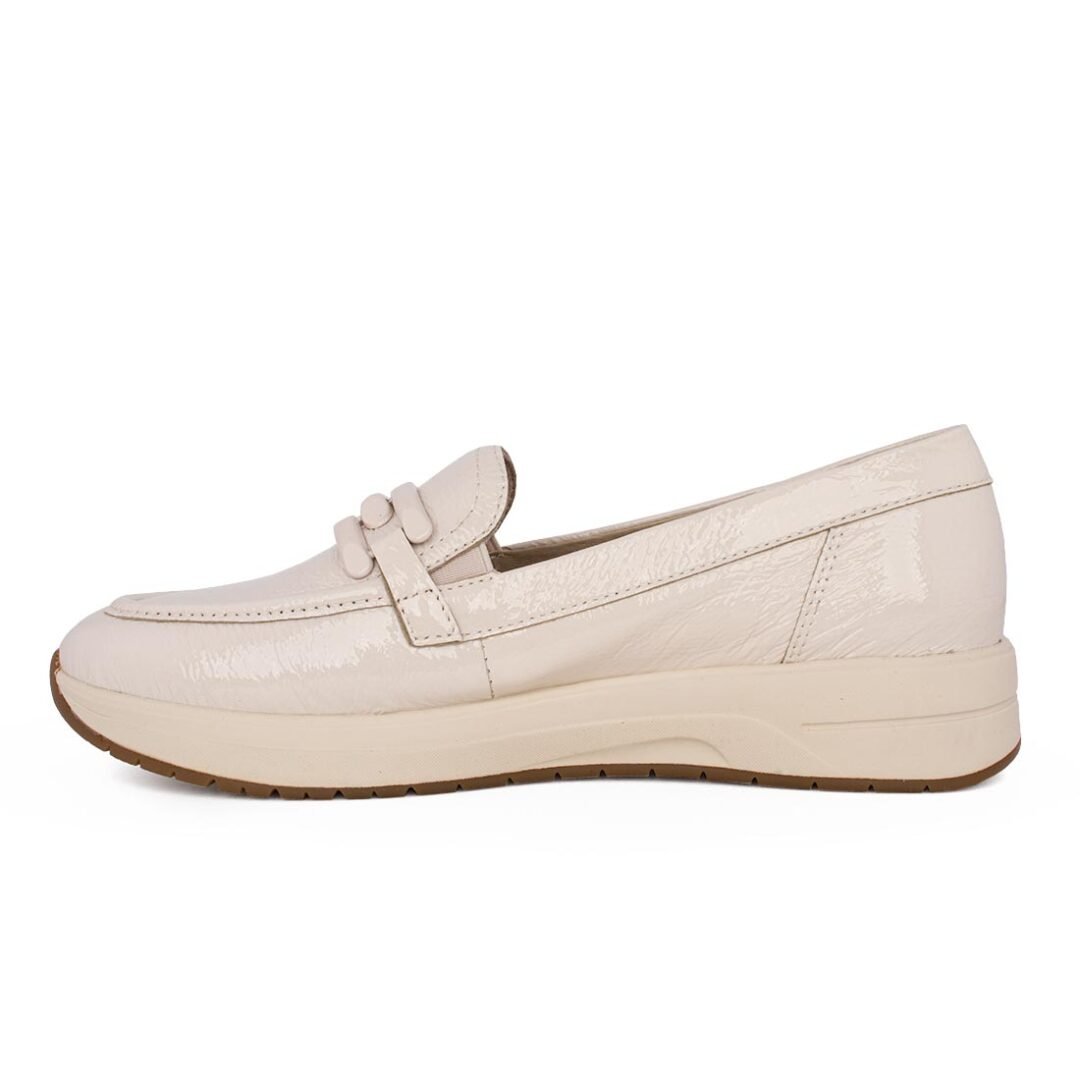TAMARIS COMFORT ΓΥΝΑΙΚΕΙΑ ΔΕΡΜΑΤΙΝΑ LOAFERS 8-84700-42 424 CREME PATENT - Image 3
