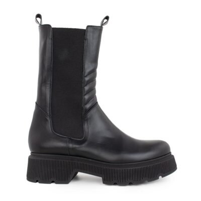 BeOn ΓΥΝΑΙΚΕΙΑ ΔΕΡΜΑΤΙΝΑ CHELSEA ΜΠΟΤΑΚΙΑ SKYLAR ΜΑΥΡΑ