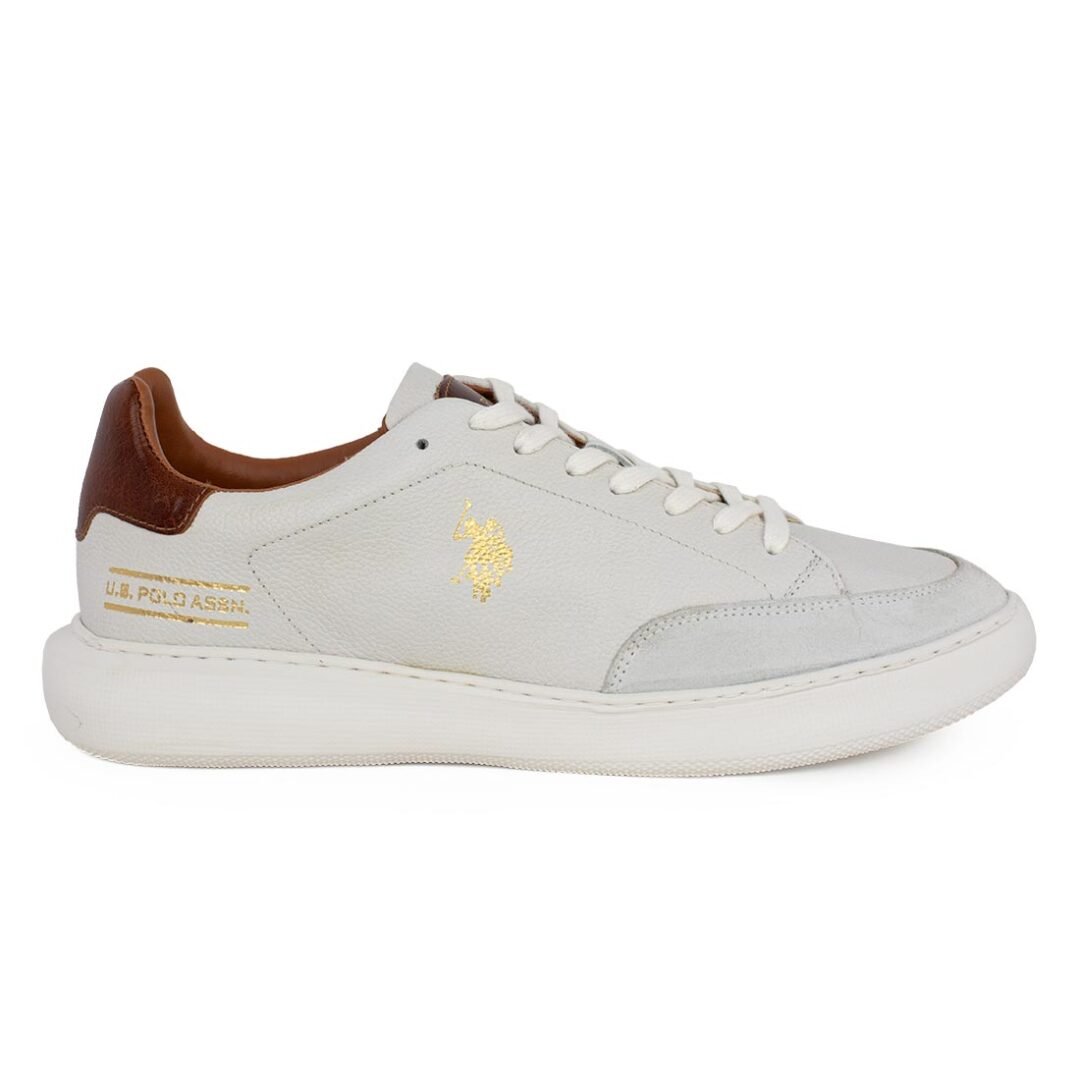US POLO ΑΝΔΡΙΚΑ ΔΕΡΜΑΤΙΝΑ SNEAKERS CRYME005 WHITE