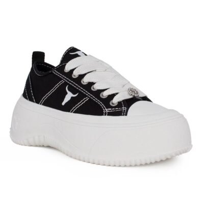 WINDSOR SMITH ΓΥΝΑΙΚΕΙΑ ΠΑΝΙΝΑ SNEAKERS INTENTIONS BLACK - Image 2