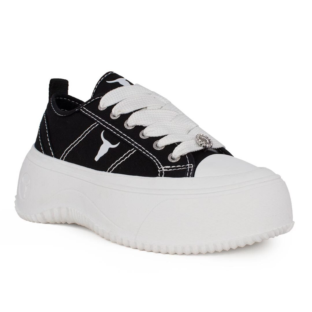WINDSOR SMITH ΓΥΝΑΙΚΕΙΑ ΠΑΝΙΝΑ SNEAKERS INTENTIONS BLACK - Image 2