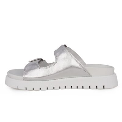 WINDSOR SMITH ΓΥΝΑΙΚΕΙΕΣ ΔΕΡΜΑΤΙΝΕΣ ΠΑΝΤΟΦΛΕΣ MOOD MET SILVER - Image 3