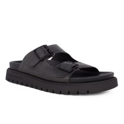 WINDSOR SMITH ΑΝΔΡΙΚΑ ΔΕΡΜΑΤΙΝΑ ΣΑΝΔΑΛΙΑ REIGN SANDALS BLACK - Image 2