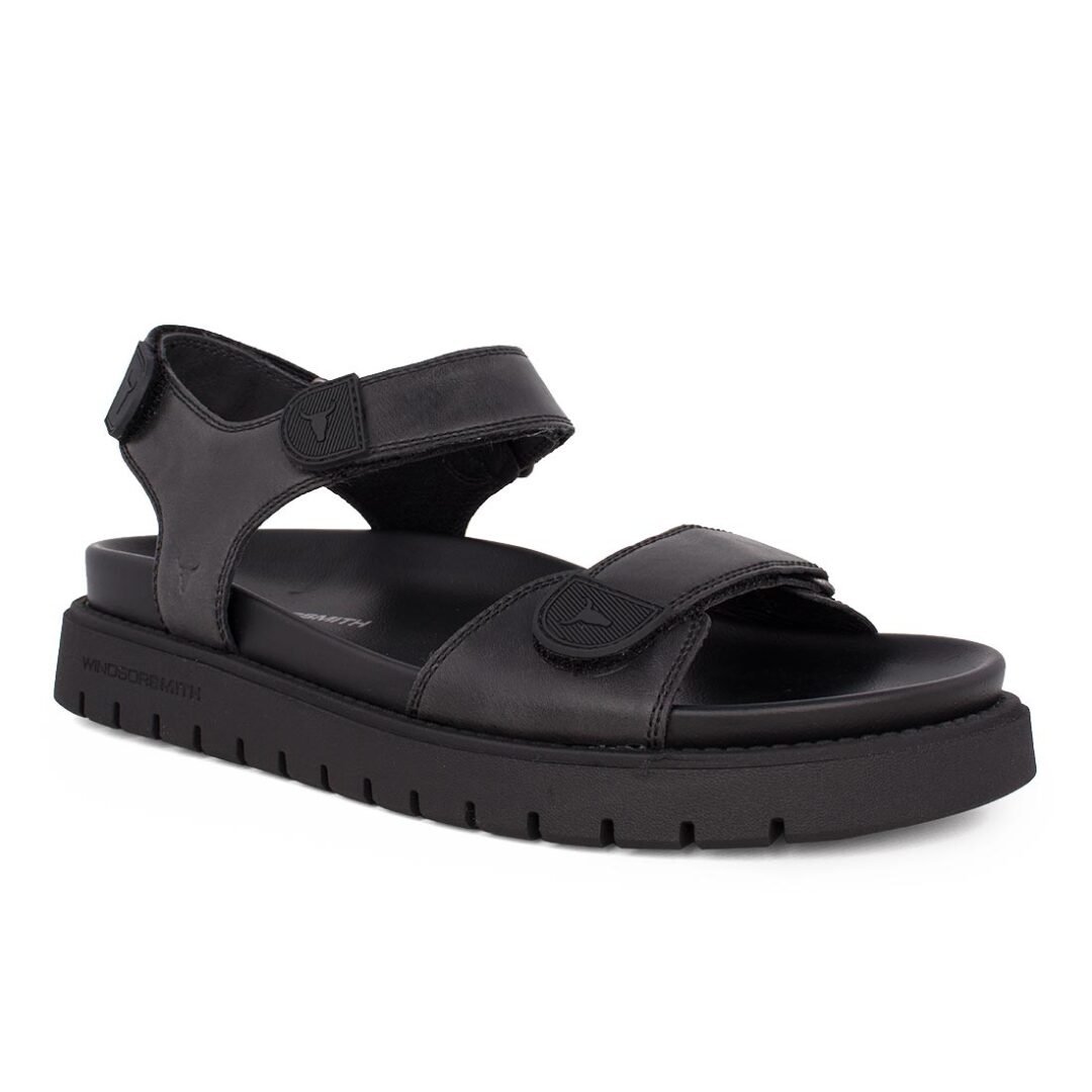 WINDSOR SMITH ΑΝΔΡΙΚΑ ΔΕΡΜΑΤΙΝΑ ΣΑΝΔΑΛΙΑ RAMSEY SANDALS BLACK - Image 2