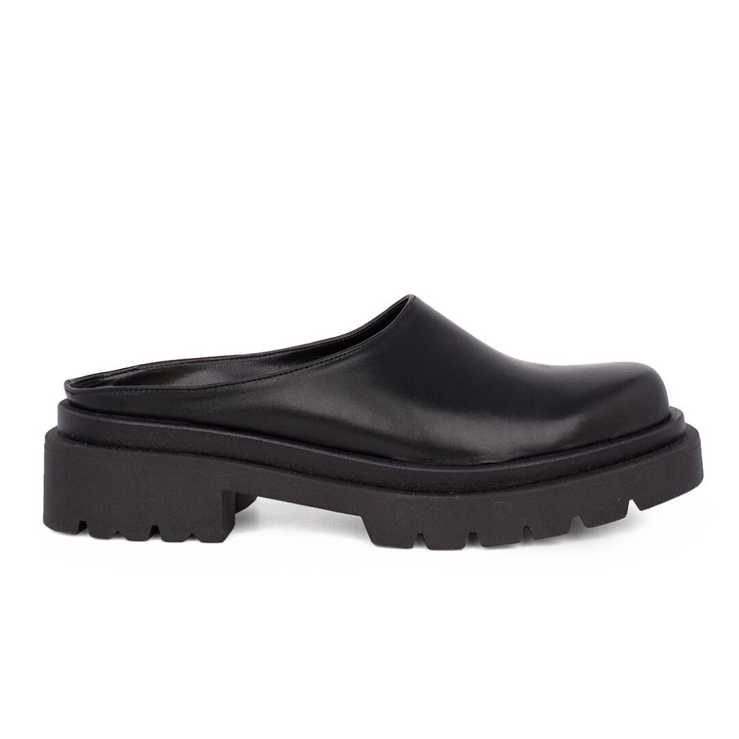 iATHENS ΓΥΝΑΙΚΕΙΑ ΔΕΡΜΑΤΙΝΑ MULES 1292 BLACK