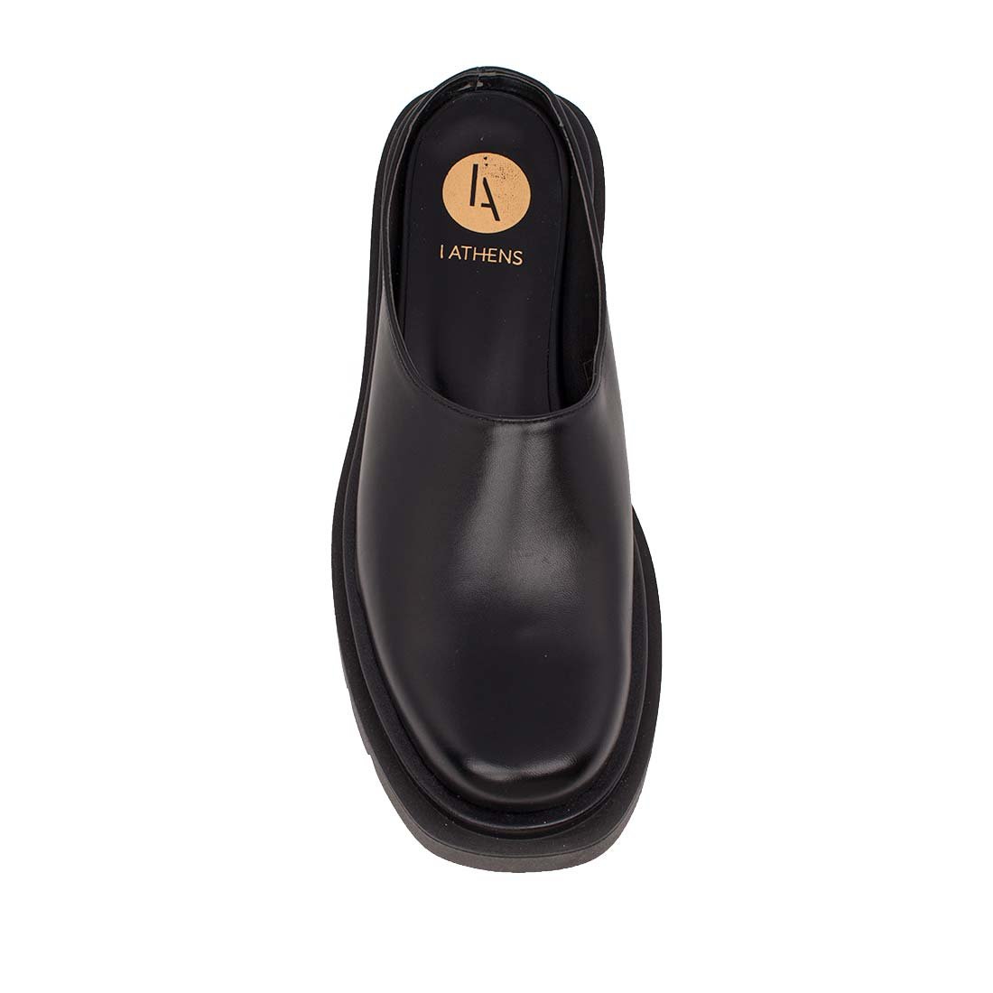 iATHENS ΓΥΝΑΙΚΕΙΑ ΔΕΡΜΑΤΙΝΑ MULES 1292 BLACK - Image 5
