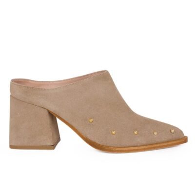 iATHENS ΓΥΝΑΙΚΕΙΑ ΔΕΡΜΑΤΙΝΑ COWBOY MULES B603 BEIGE