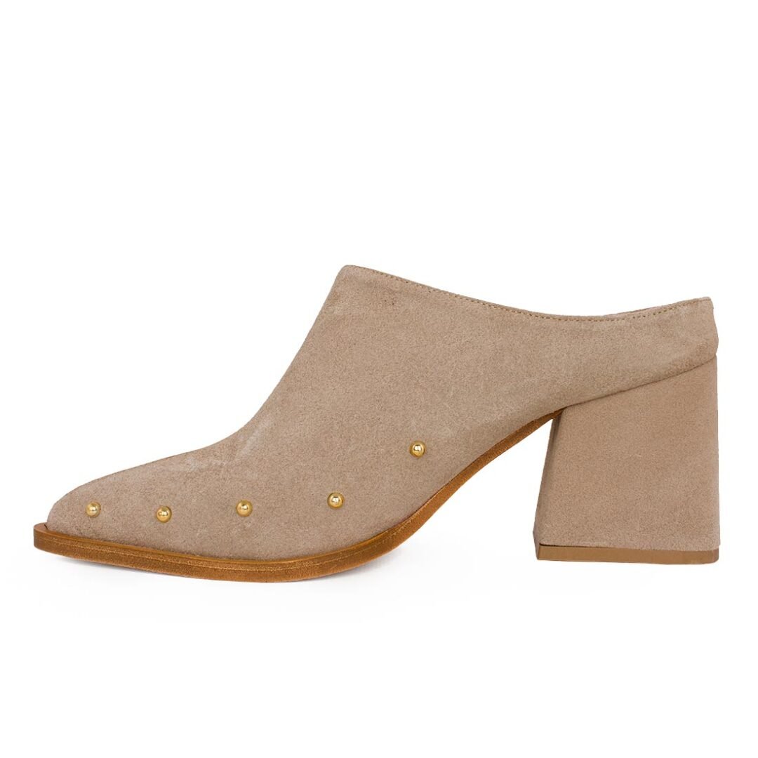 iATHENS ΓΥΝΑΙΚΕΙΑ ΔΕΡΜΑΤΙΝΑ COWBOY MULES B603 BEIGE - Image 3