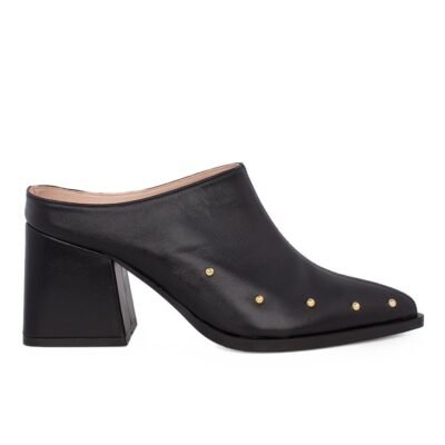 iATHENS ΓΥΝΑΙΚΕΙΑ ΔΕΡΜΑΤΙΝΑ COWBOY MULES B603 BLACK