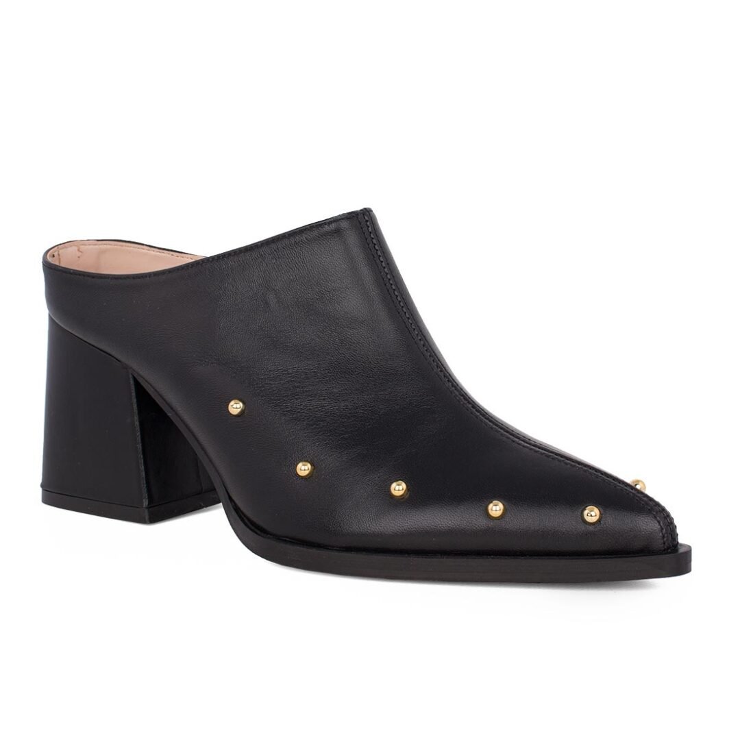 iATHENS ΓΥΝΑΙΚΕΙΑ ΔΕΡΜΑΤΙΝΑ COWBOY MULES B603 BLACK - Image 2