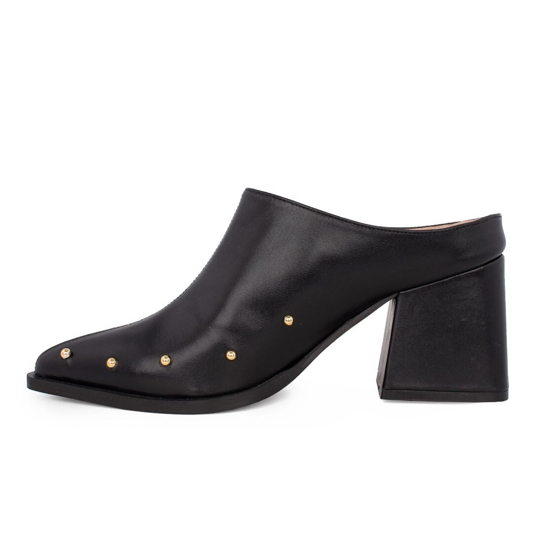 iATHENS ΓΥΝΑΙΚΕΙΑ ΔΕΡΜΑΤΙΝΑ COWBOY MULES B603 BLACK - Image 3