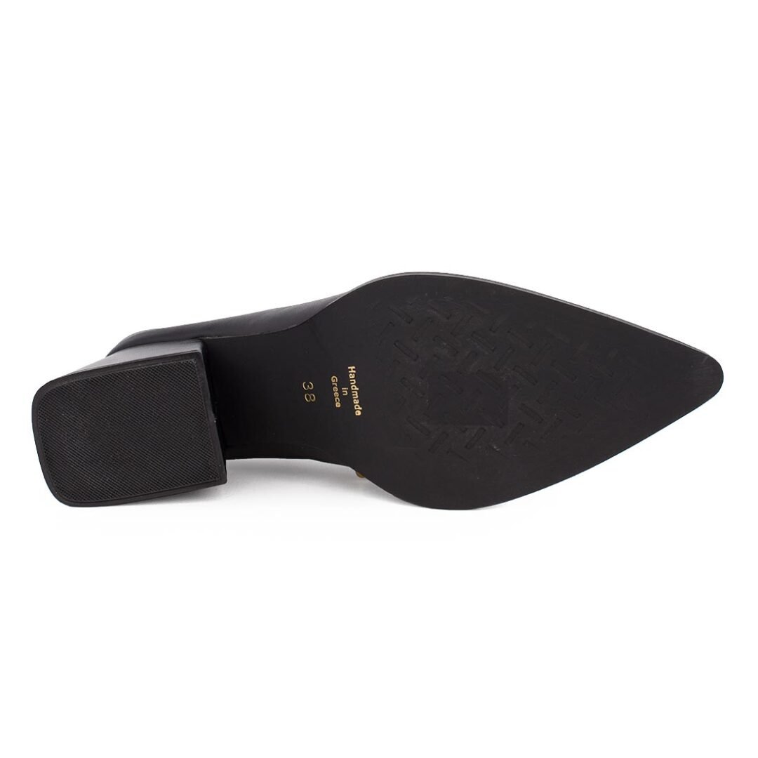 iATHENS ΓΥΝΑΙΚΕΙΑ ΔΕΡΜΑΤΙΝΑ COWBOY MULES B603 BLACK - Image 4