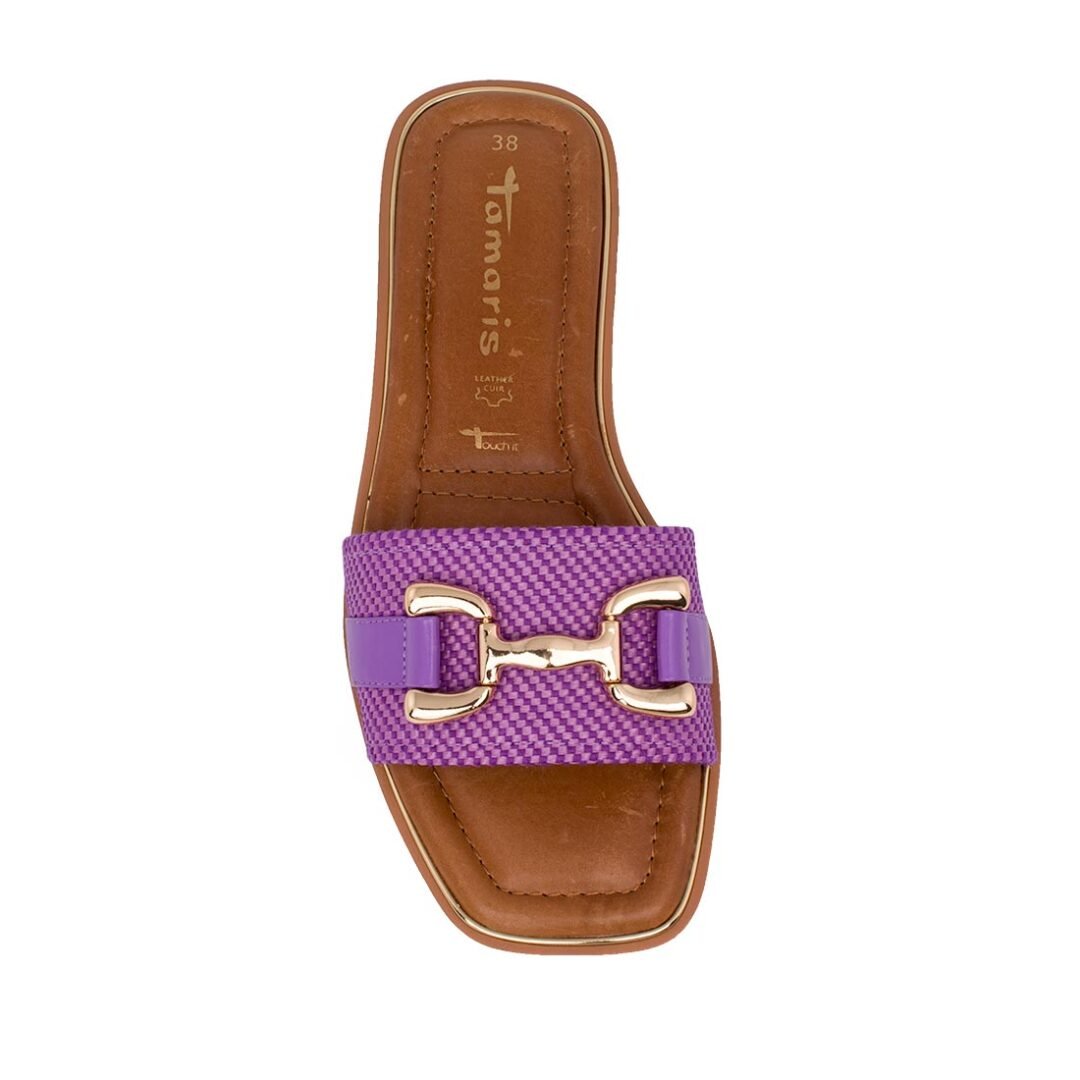 TAMARIS ΓΥΝΑΙΚΕΙΕΣ ΔΕΡΜΑΤΙΝΕΣ FLAT ΠΑΝΤΟΦΛΕΣ 1-27100-42 563 LIGHT PURPLE - Image 5