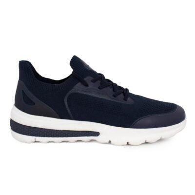 GEOX ΑΝΔΡΙΚΑ ΥΦΑΣΜΑΤΙΝΑ COMFORT SNEAKERS SPHERICA ACTIF A NAVY KNITTED TEXTILE