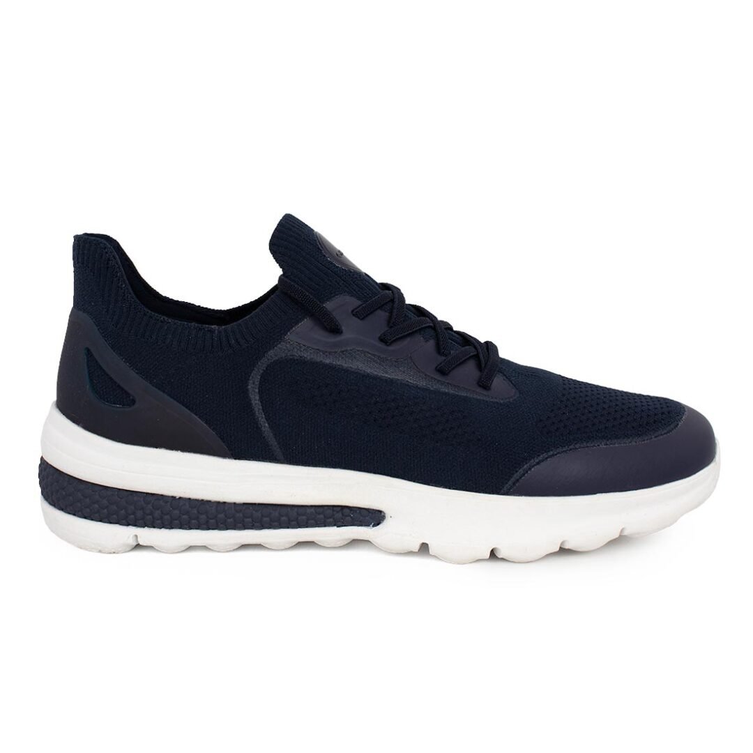 GEOX ΑΝΔΡΙΚΑ ΥΦΑΣΜΑΤΙΝΑ COMFORT SNEAKERS SPHERICA ACTIF A NAVY KNITTED TEXTILE