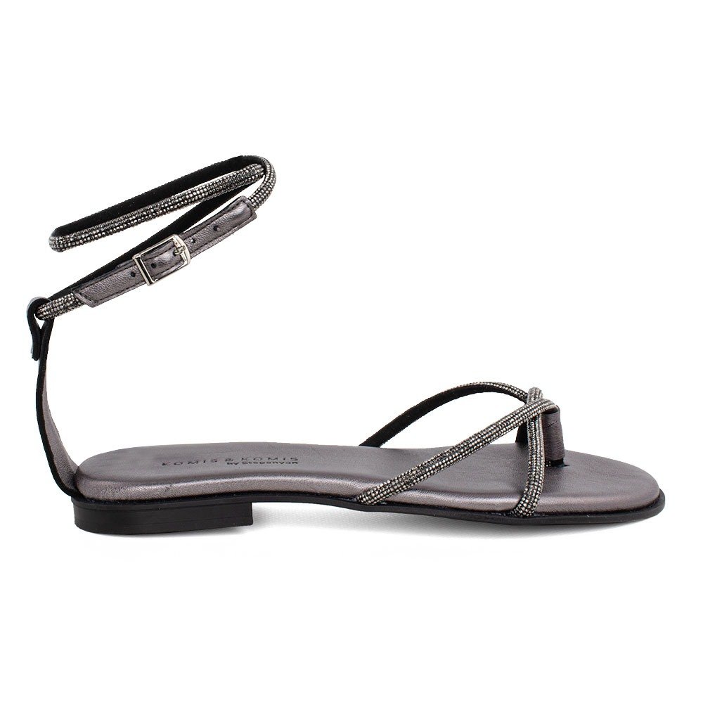 KOMIS & KOMIS ΓΥΝΑΙΚΕΙΑ ΔΕΡΜΑΤΙΝΑ FLAT ΠΕΔΙΛΑ K222 ΑΤΣΑΛΙ