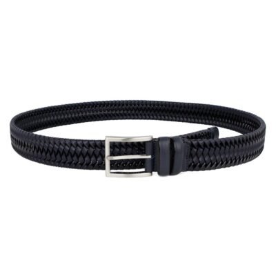 ΑΝΔΡΙΚΗ ΔΕΡΜΑΤΙΝΗ ΠΛΕΧΤΗ ΖΩΝΗ BB-3701 BLUE - Image 2