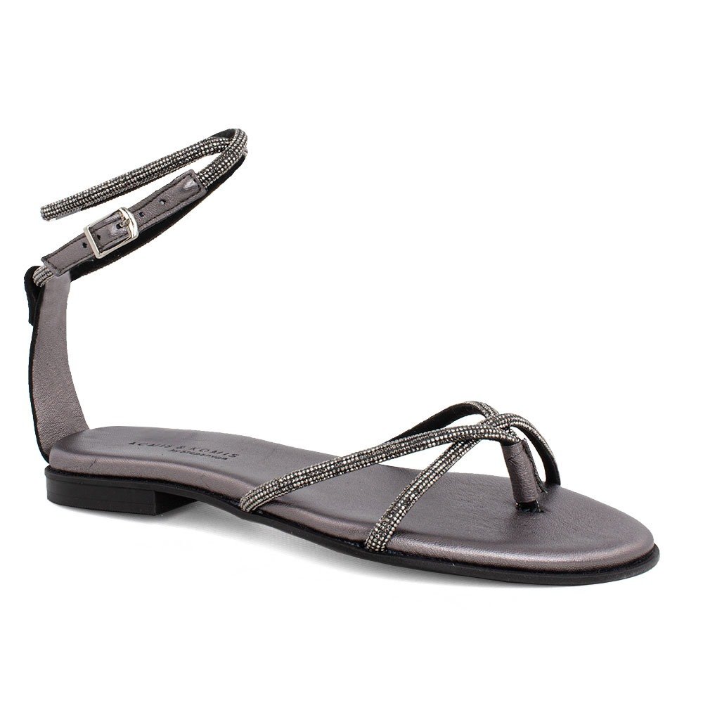 KOMIS & KOMIS ΓΥΝΑΙΚΕΙΑ ΔΕΡΜΑΤΙΝΑ FLAT ΠΕΔΙΛΑ K222 ΑΤΣΑΛΙ - Image 2