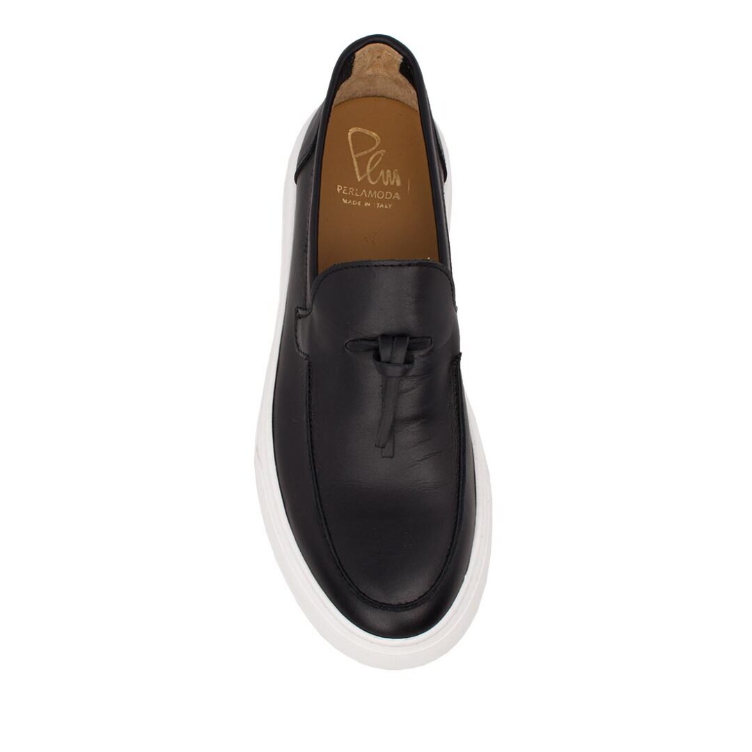 PERLAMODA ΑΝΔΡΙΚΑ ΔΕΡΜΑΤΙΝΑ LOAFERS MOCIV BLACK - Image 5