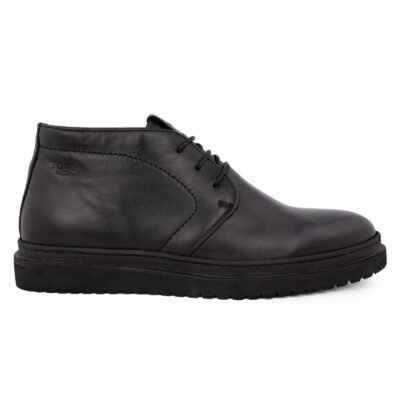 BOSS SHOES ΑΝΔΡΙΚΑ ΔΕΡΜΑΤΙΝΑ ΜΠΟΤΑΚΙΑ X6793 BLACK
