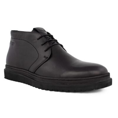 BOSS SHOES ΑΝΔΡΙΚΑ ΔΕΡΜΑΤΙΝΑ ΜΠΟΤΑΚΙΑ X6793 BLACK - Image 2