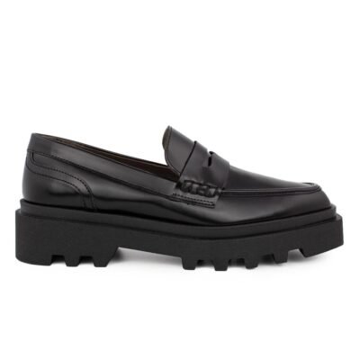 BOSS SHOES ΓΥΝΑΙΚΕΙΑ ΔΕΡΜΑΤΙΝΑ LOAFERS XWB341 BLACK