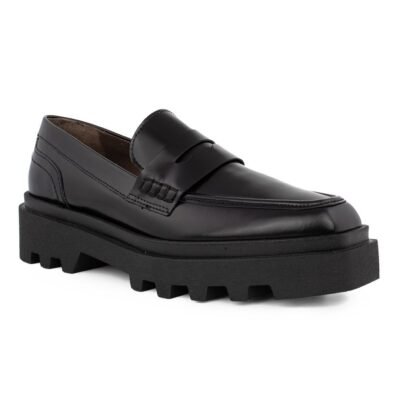 BOSS SHOES ΓΥΝΑΙΚΕΙΑ ΔΕΡΜΑΤΙΝΑ LOAFERS XWB341 BLACK - Image 2