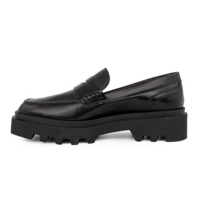 BOSS SHOES ΓΥΝΑΙΚΕΙΑ ΔΕΡΜΑΤΙΝΑ LOAFERS XWB341 BLACK - Image 3