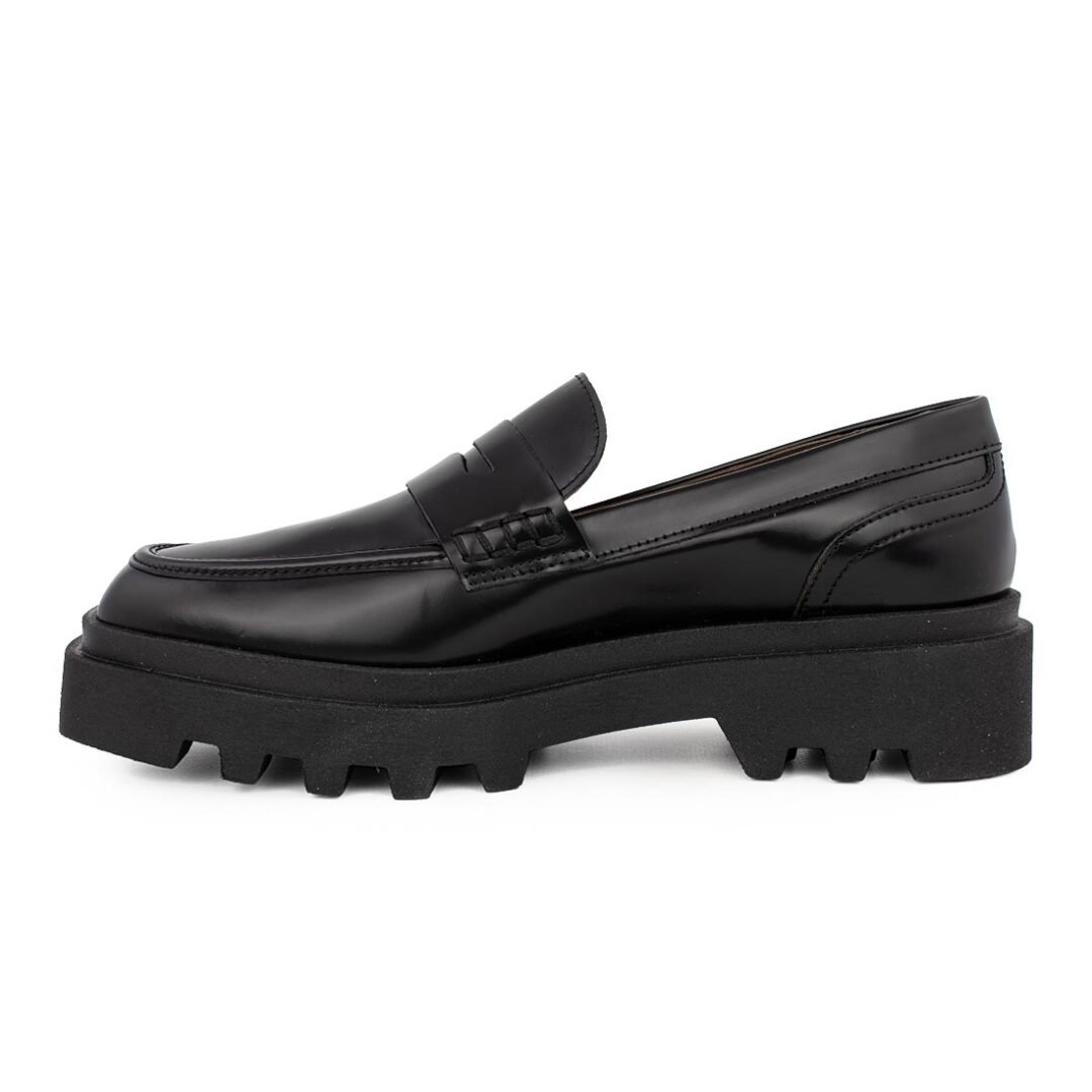 BOSS SHOES ΓΥΝΑΙΚΕΙΑ ΔΕΡΜΑΤΙΝΑ LOAFERS XWB341 BLACK - Image 3
