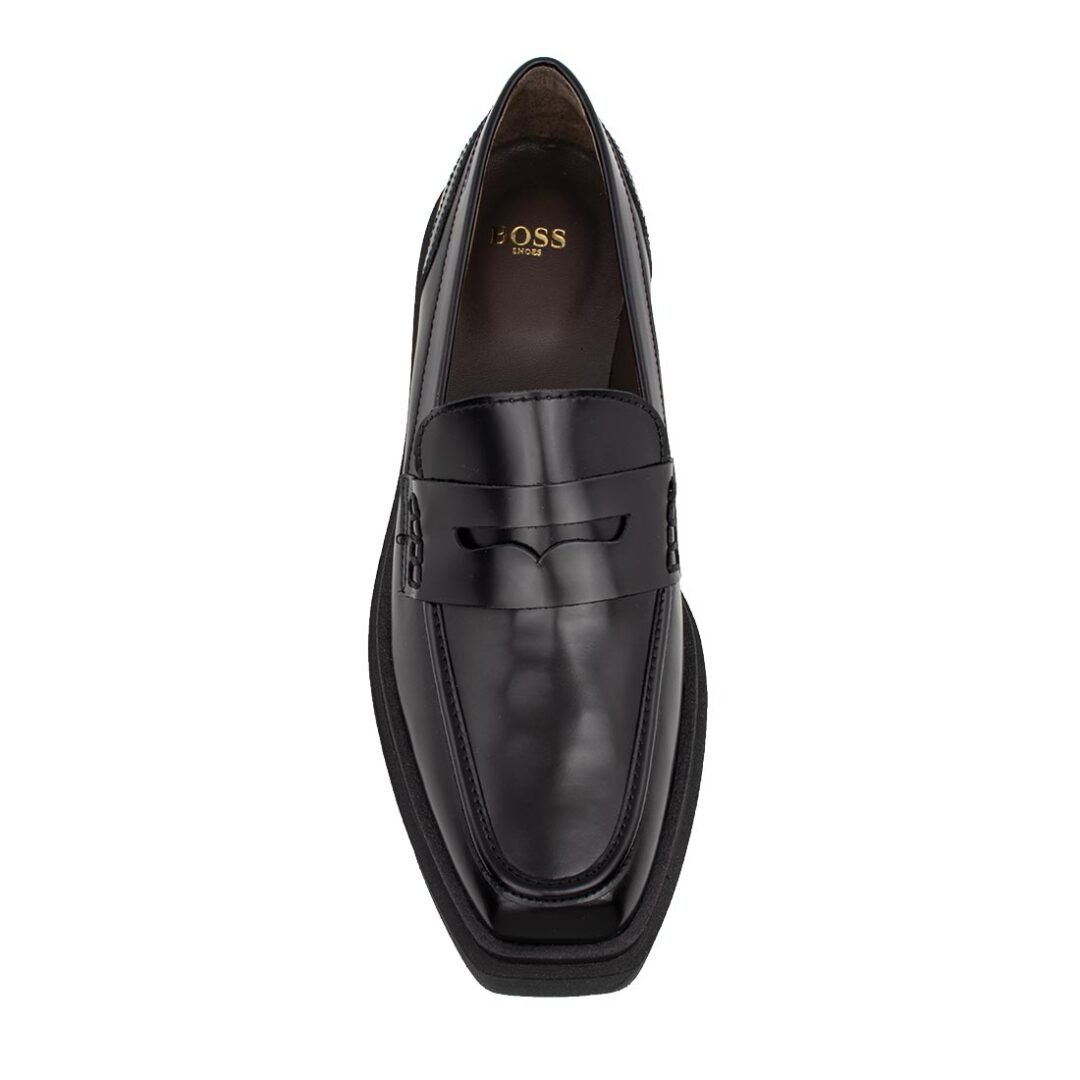 BOSS SHOES ΓΥΝΑΙΚΕΙΑ ΔΕΡΜΑΤΙΝΑ LOAFERS XWB341 BLACK - Image 5