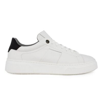 BOSS SHOES ΑΝΔΡΙΚΑ ΔΕΡΜΑΤΙΝΑ SNEAKERS XZ521 WHITE
