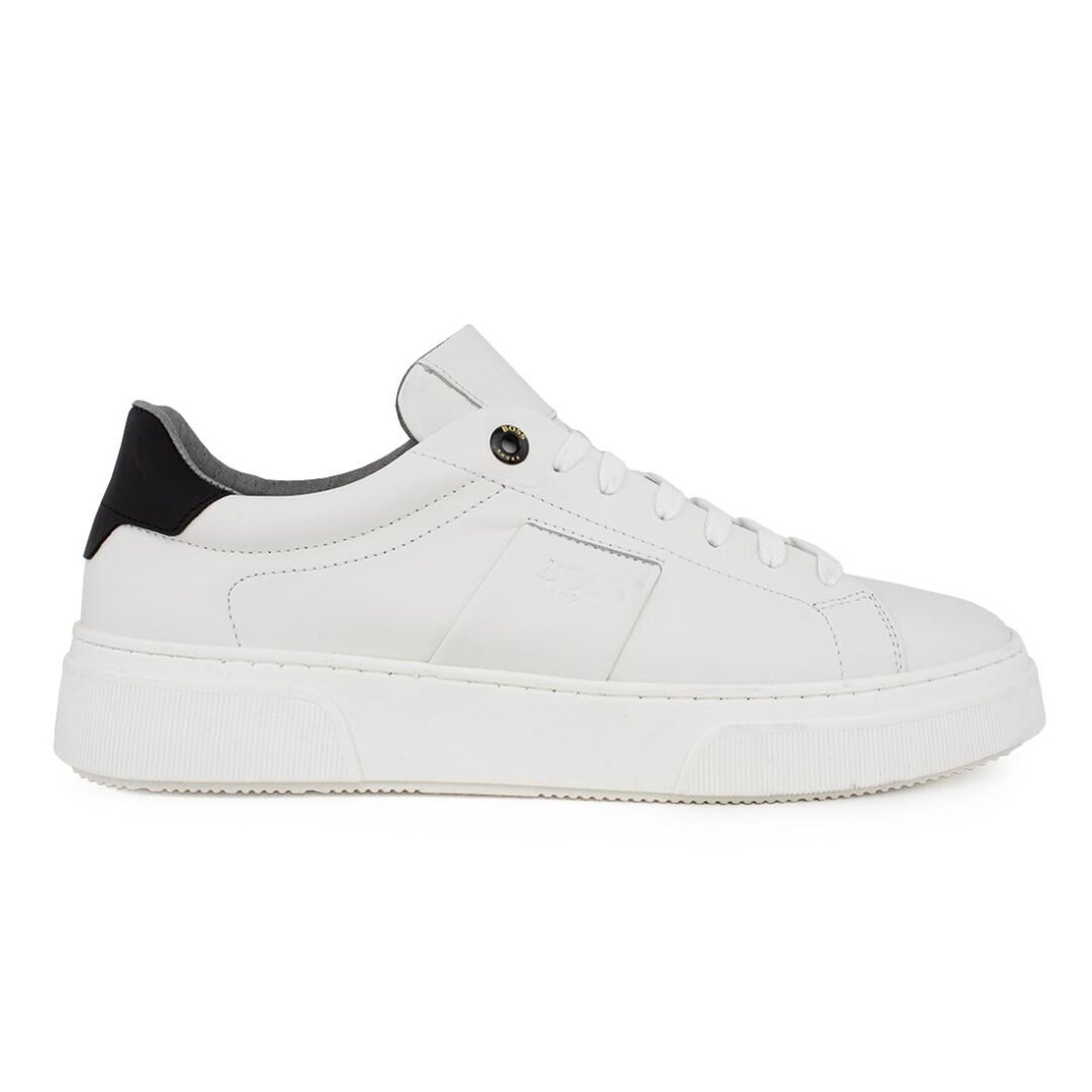 BOSS SHOES ΑΝΔΡΙΚΑ ΔΕΡΜΑΤΙΝΑ SNEAKERS XZ521 WHITE