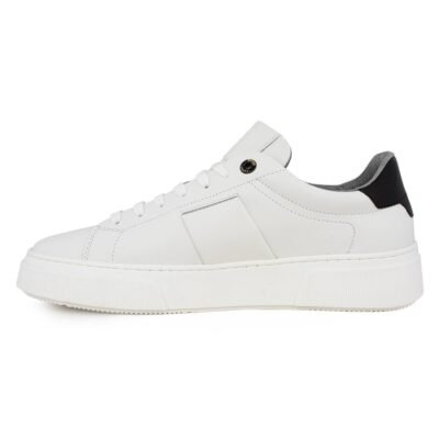 BOSS SHOES ΑΝΔΡΙΚΑ ΔΕΡΜΑΤΙΝΑ SNEAKERS XZ521 WHITE - Image 3