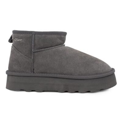 S.OLIVER ΓΥΝΑΙΚΕΙΑ ΔΕΡΜΑΤΙΝΑ ΜΠΟΤΑΚΙΑ ΜΕ ΓΟΥΝΙΝΗ ΕΠΕΝΔΥΣΗ 5-26352-41 216 GRAPHITE