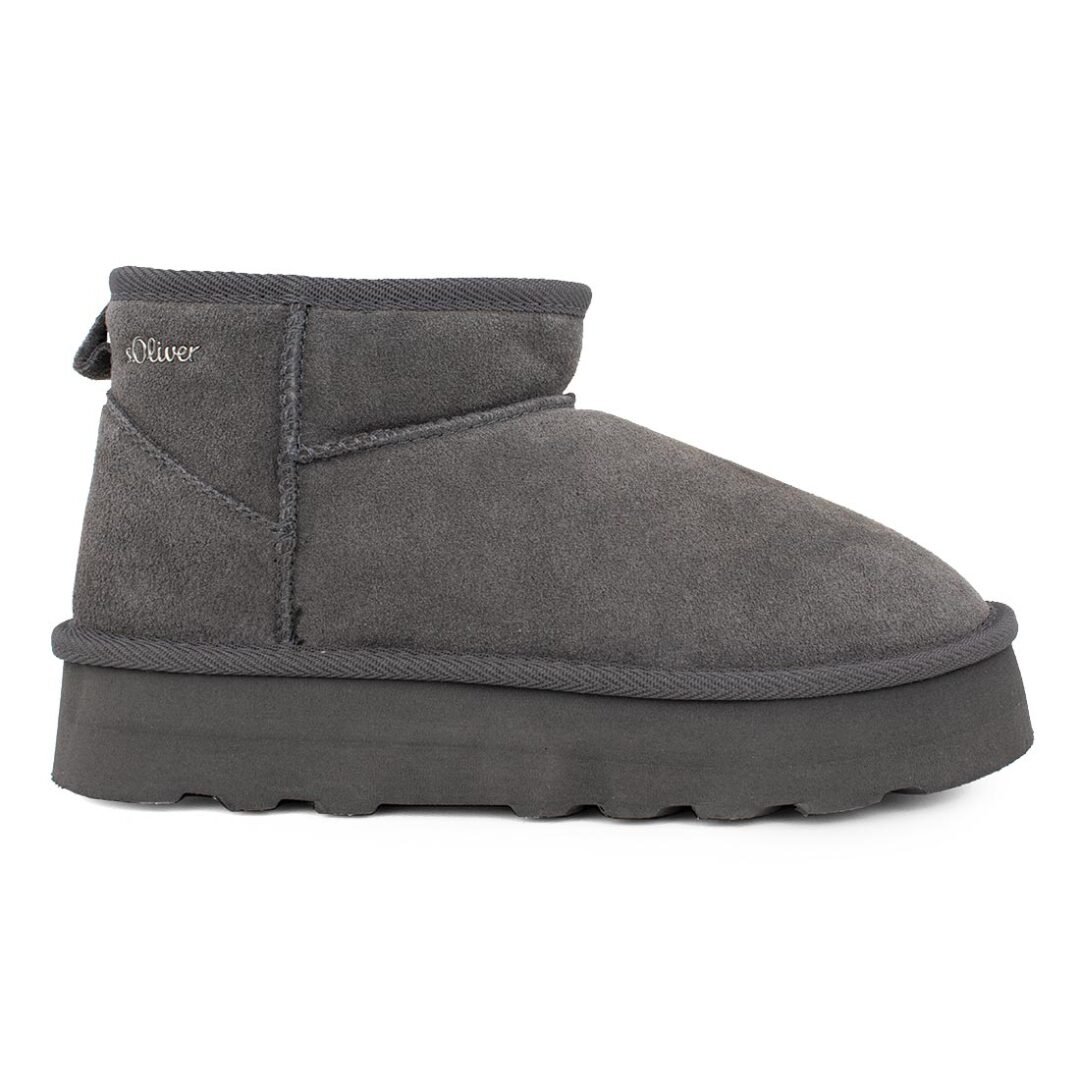 S.OLIVER ΓΥΝΑΙΚΕΙΑ ΔΕΡΜΑΤΙΝΑ ΜΠΟΤΑΚΙΑ ΜΕ ΓΟΥΝΙΝΗ ΕΠΕΝΔΥΣΗ 5-26352-41 216 GRAPHITE