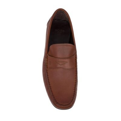 BOSS SHOES ΑΝΔΡΙΚΑ ΔΕΡΜΑΤΙΝΑ DRIVER ΜΟΚΑΣΙΝΙΑ Z7538 COGNAC - Image 5
