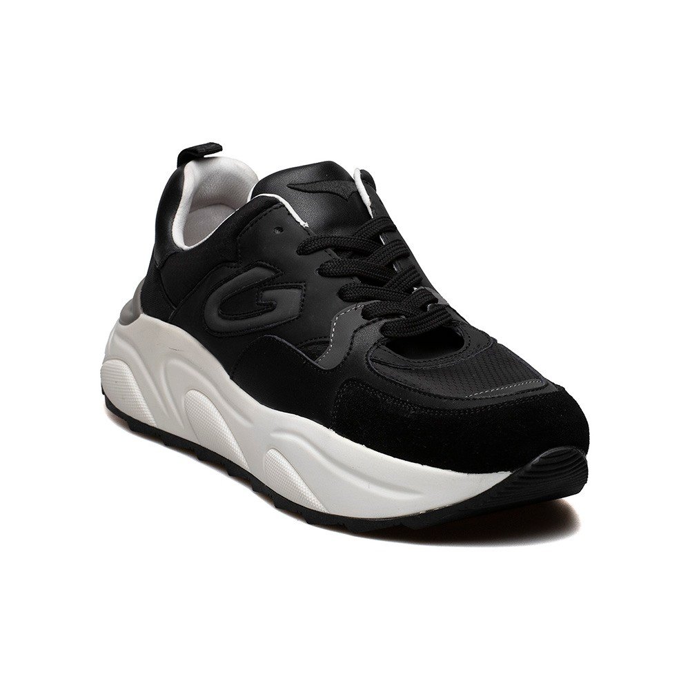 GUARDIANI ΑΝΔΡΙΚΑ ΔΕΡΜΑΤΙΝΑ SNEAKERS CIRCLES 0074 LOW M ΜΑΥΡΑ - Image 2