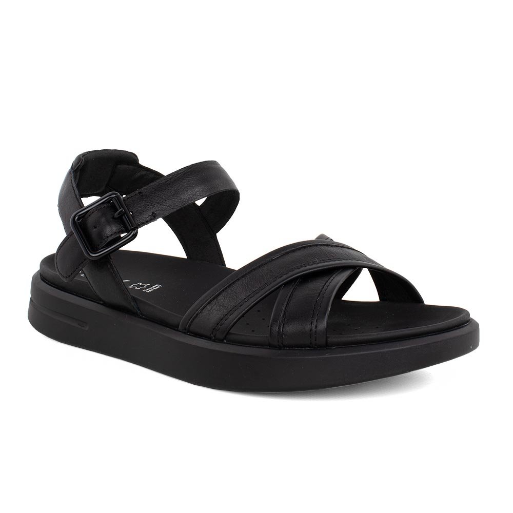 GEOX ΓΥΝΑΙΚΕΙΑ ΔΕΡΜΑΤΙΝΑ COMFORT ΣΑΝΔΑΛΙΑ XAND 2S B ΜΑΥΡΑ - Image 2