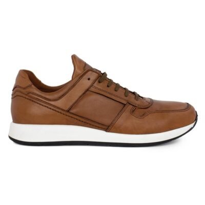 ROBINSON SHOES ΑΝΔΡΙΚΑ ΔΕΡΜΑΤΙΝΑ XLight SNEAKERS 71501 COGNAC