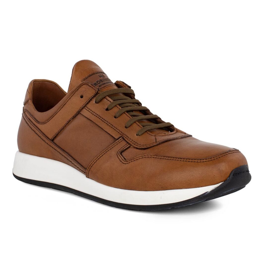 ROBINSON SHOES ΑΝΔΡΙΚΑ ΔΕΡΜΑΤΙΝΑ XLight SNEAKERS 71501 COGNAC - Image 2